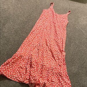 Old Navy S Floral Red Midi Dress
